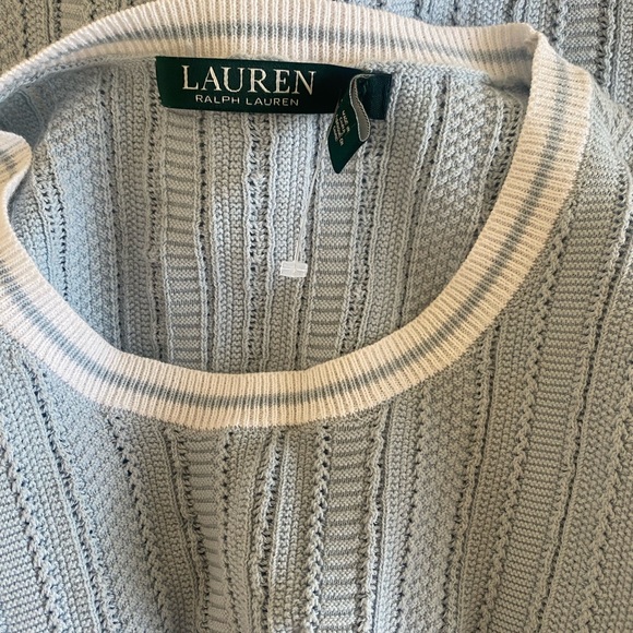 RALPH LAUREN Womens Blue Textured Short Sleeves S - Picture 7 of 7